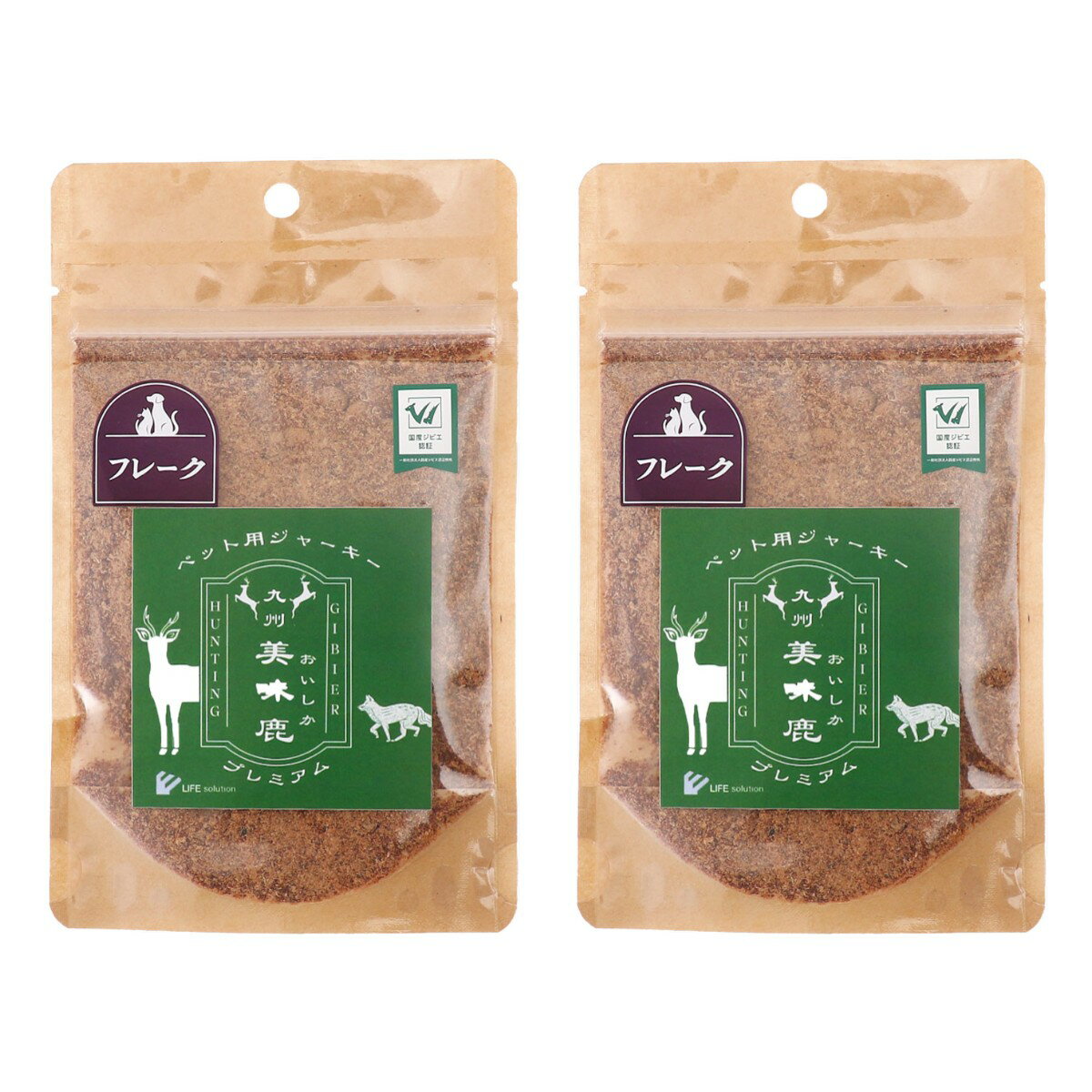 Rakuten - [ライフソリューション] ペット用品 九州美味鹿 フレーク 30g×2 /国産 大分県産 鹿肉 天然 フレーク ふりかけ 無添加 犬猫用 ペット用 国産ジビエ認証 おやつ 間食 高たんぱく 低カロリー ヘルシー ダイエット