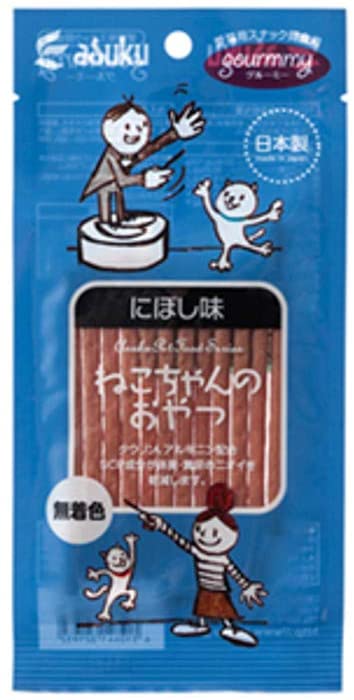 グルーミー アスク asuku ペットフード 愛猫用おやつ [アスク] gourmmy ねこちゃんのおやつ にぼし味 20g