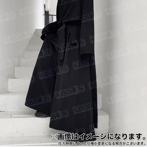 キッソス（KISSOS） 袴パンツ ワイドパンツ 韓国 ユニセックス 男女兼用 モード系 お洒落 無地 ストリート ガウチョ サルエルパンツ (XLサイズ)