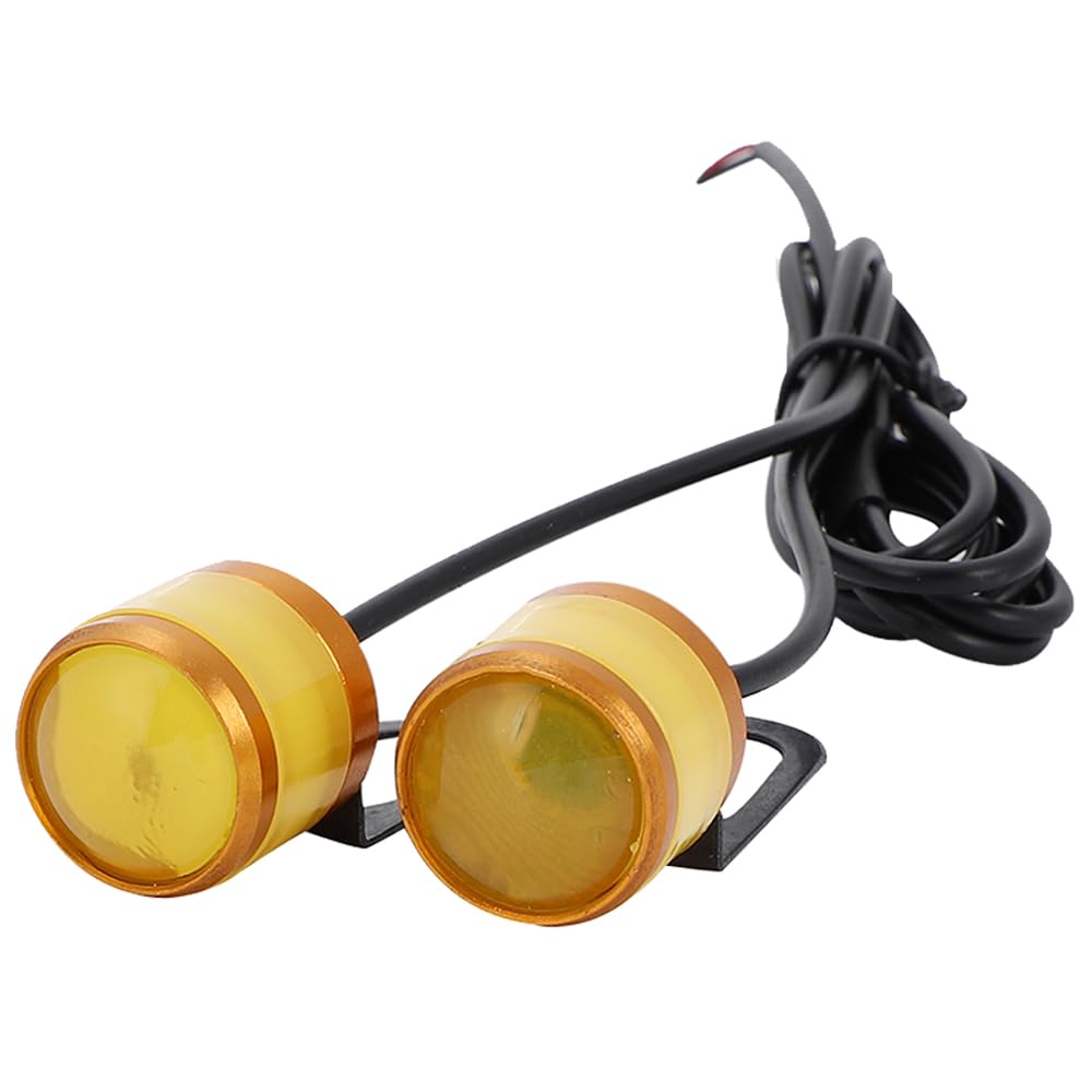 バイク オートバイ 自動車 LED ストロボ ライト 点滅 フラッシュ ストロボ スポット 汎用 2個セット (イエロー)