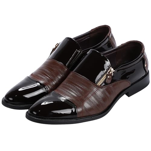 キッソス（KISSOS） ビジネスシューズ カジュアルシューズ メンズ 紳士靴 ローファー ドレスシューズ おしゃれ かっこいい (ブラウン, 27.5cm(45))