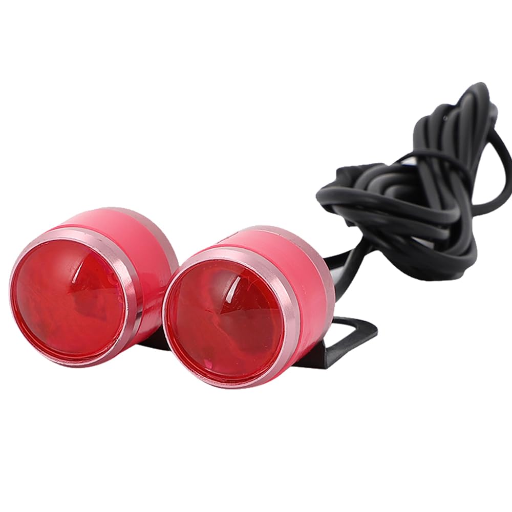 バイク オートバイ 自動車 LED ストロボ ライト 点滅 フラッシュ ストロボ スポット 汎用 2個セット (ピンク)