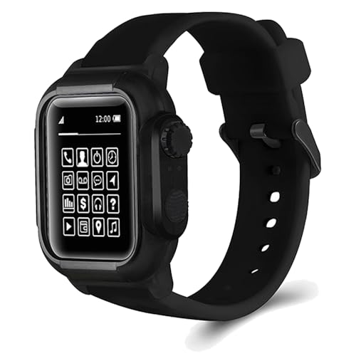 キッソス(KISSOS) Apple Watch アップルウォッチ シリーズ 6/7/8 45mm 44mm ケース バンド 一体型 防水 防塵 傷防止 (ブラック) キッソス(KISSOS) Apple Watch アップルウォッチ シリーズ 6/7/8 45mm 44mm ケース バンド 一体型 防水 防塵 傷防止 (ブラック)