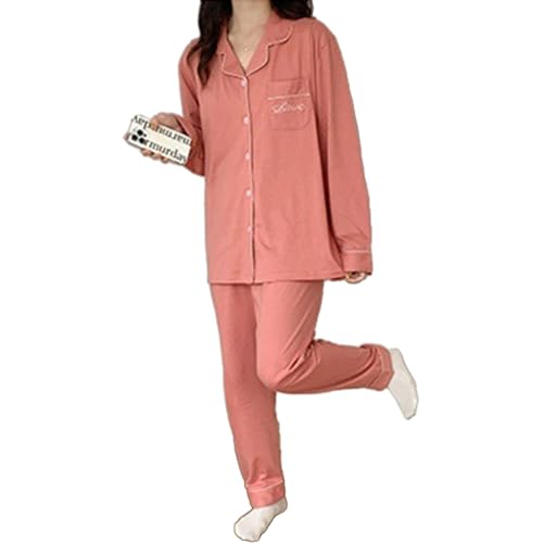 キッソス（KISSOS） レディース パジャマ 部屋着 ルームウェア 上下セット セットアップ 長袖 通気性 大きめサイズ 可愛い (XLサイズ, アガット)