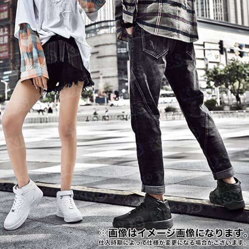 メンズ スニーカー ハイカット 厚底 ダンス スポーツ カジュアル レジャー ストリート 韓国 おしゃれ (ホワイト,27.0 cm)