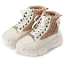 レディース ショート ブーツ フリース スノーブーツ 厚底 美脚 暖かい カジュアル 可愛い お洒落 ハイトップ (ベージュ, 22.5 cm)