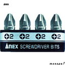 【ポイント3倍 7/13~15】 ANEX アネックス 超短ツール用溝付超短ビット4本組セット プラス/マイナス ホルダー付 AK51P-B4