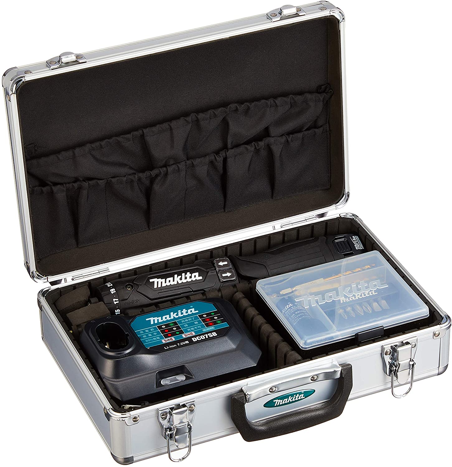 【2/4 20時〜2/10 1時 抽選で最大100%ポイントバック】 マキタ 充電式ペンドライバドリル DF012DSHXB 黒 バッテリー2本 充電器 アルミケース付 セット DIY 工具 園芸 電動工具 リチウムイオンバッテリー 電動ドライバー 電動ドリル インパクト 穴あけ 正規品