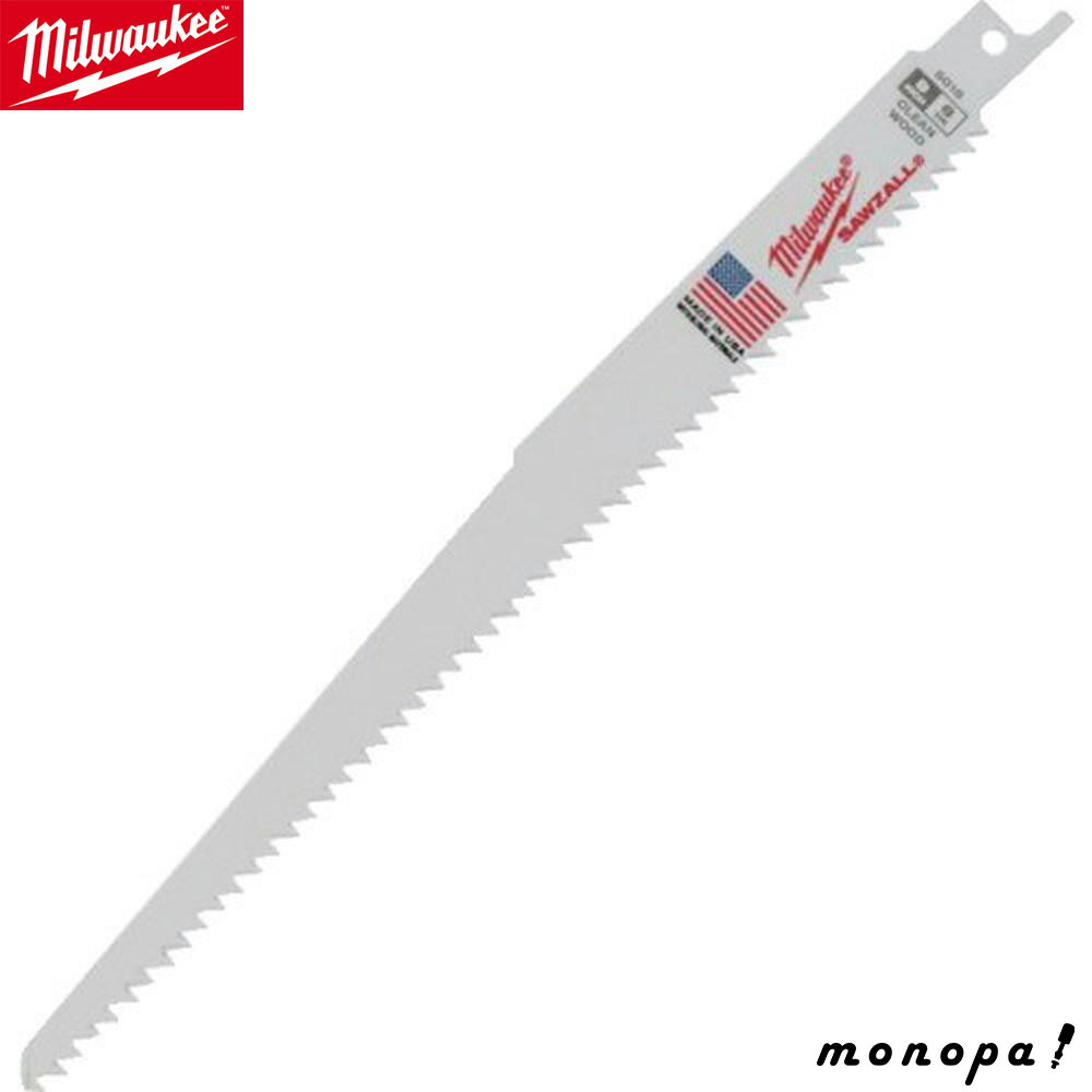 milwaukee WOOD 木工用 レシプロソーブレード 6 TPI 229mm 5本パック 48-00-5016 ミルウォーキー 替刃