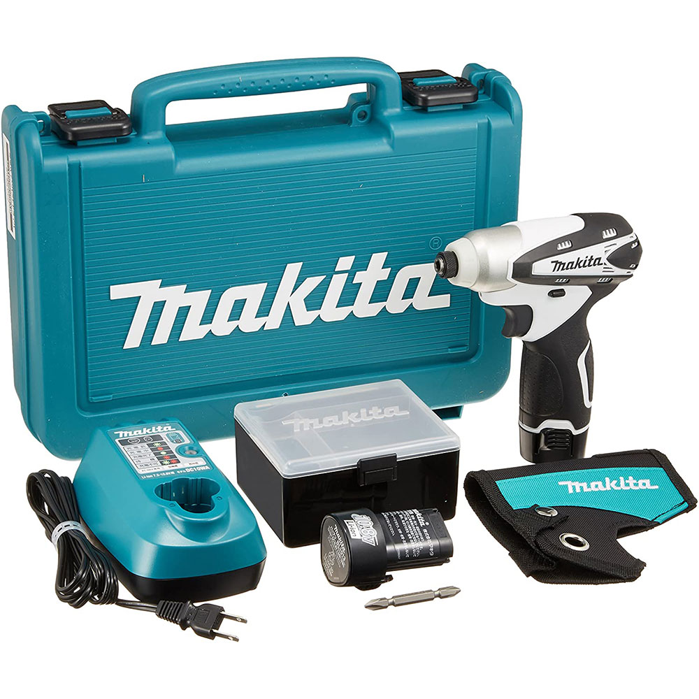 マキタ(Makita) 充電式インパクトドライバ 10.8V 1.3Ah 白 バッテリー2個付き TD090DWXW 電動工具 DIY セット 電動インパクトドライバー 電動ドライバー バッテリー式 小型 軽量 ペン型 手回し 純正品