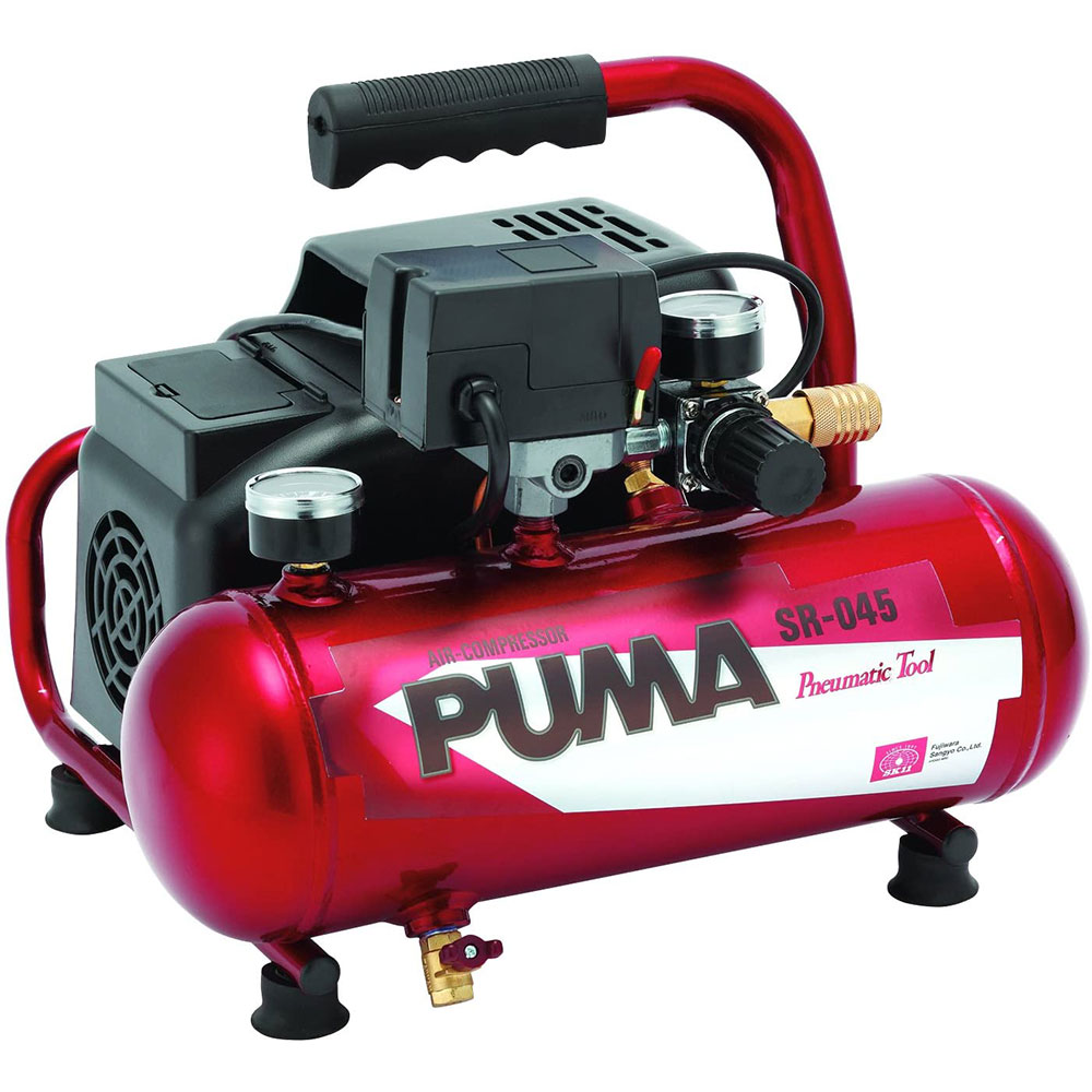 【500円OFFクーポン配布中 11/30~12/1】 SK11 藤原産業 オイルレス エアーコンプレッサー SR-045 タンク容量 4L SR-L04SPT-01 送料無料