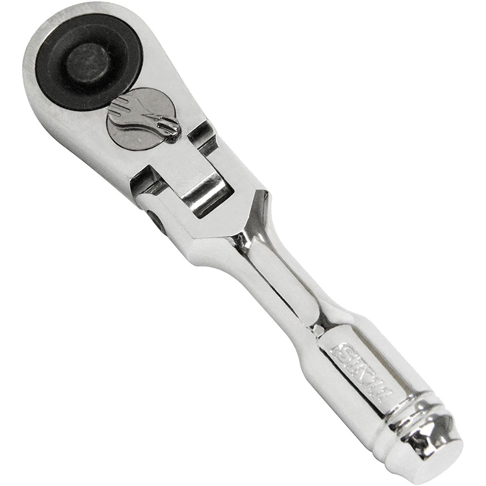 【11/20~ ポイントアップ】 SK11 藤原産業 コンパクトスタビーフレックス ラチェットハンドル 差込角 6.35mm SRH2CSF 送料無料 DIY 工具 ナット ボルト ネジ 締め作業 締め付け
