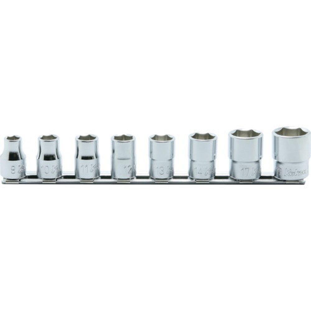 【ポイント3倍 11/30~12/1】 Ko-ken 9．5mm差込 12角ソケットレールセット 8ヶ組 RS3405M-8