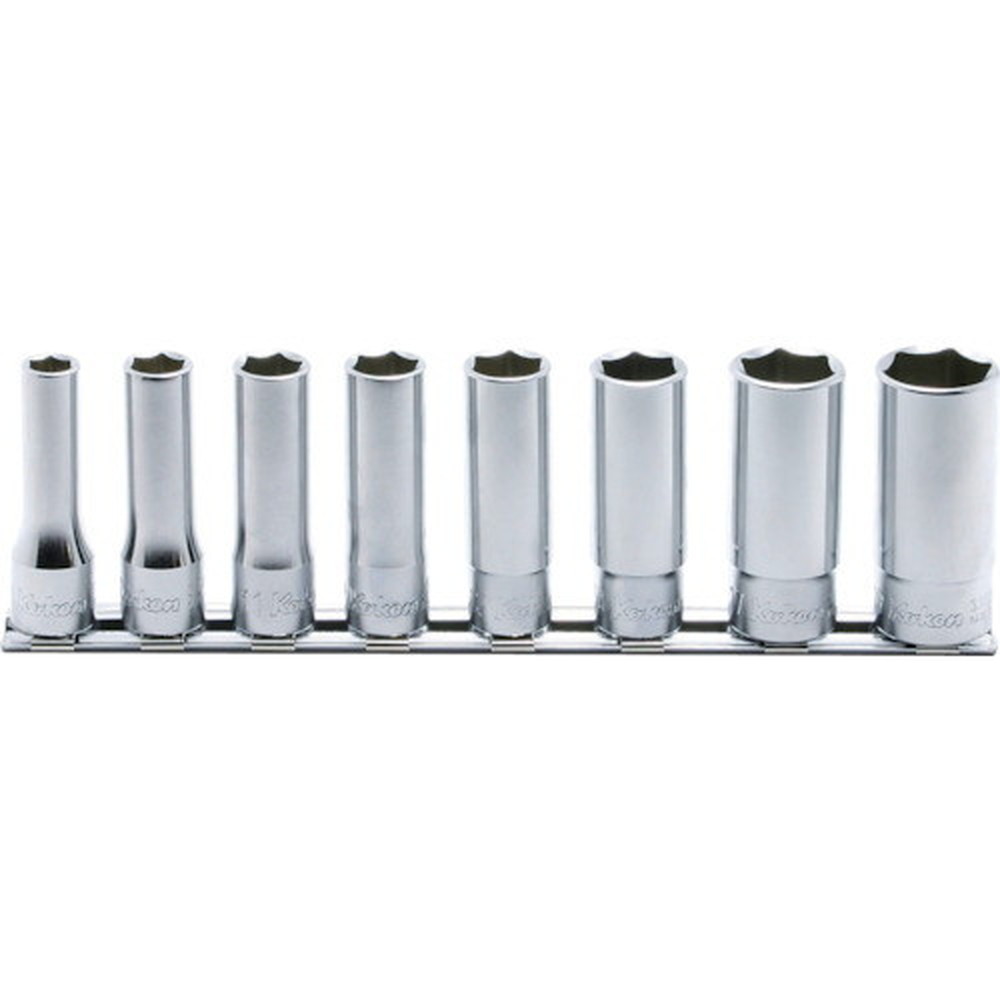 【500円OFFクーポン配布中 11/30~12/1】 Ko-ken 9．5mm差込 6角ディープソケットレールセット 8ヶ組 RS3300M-8