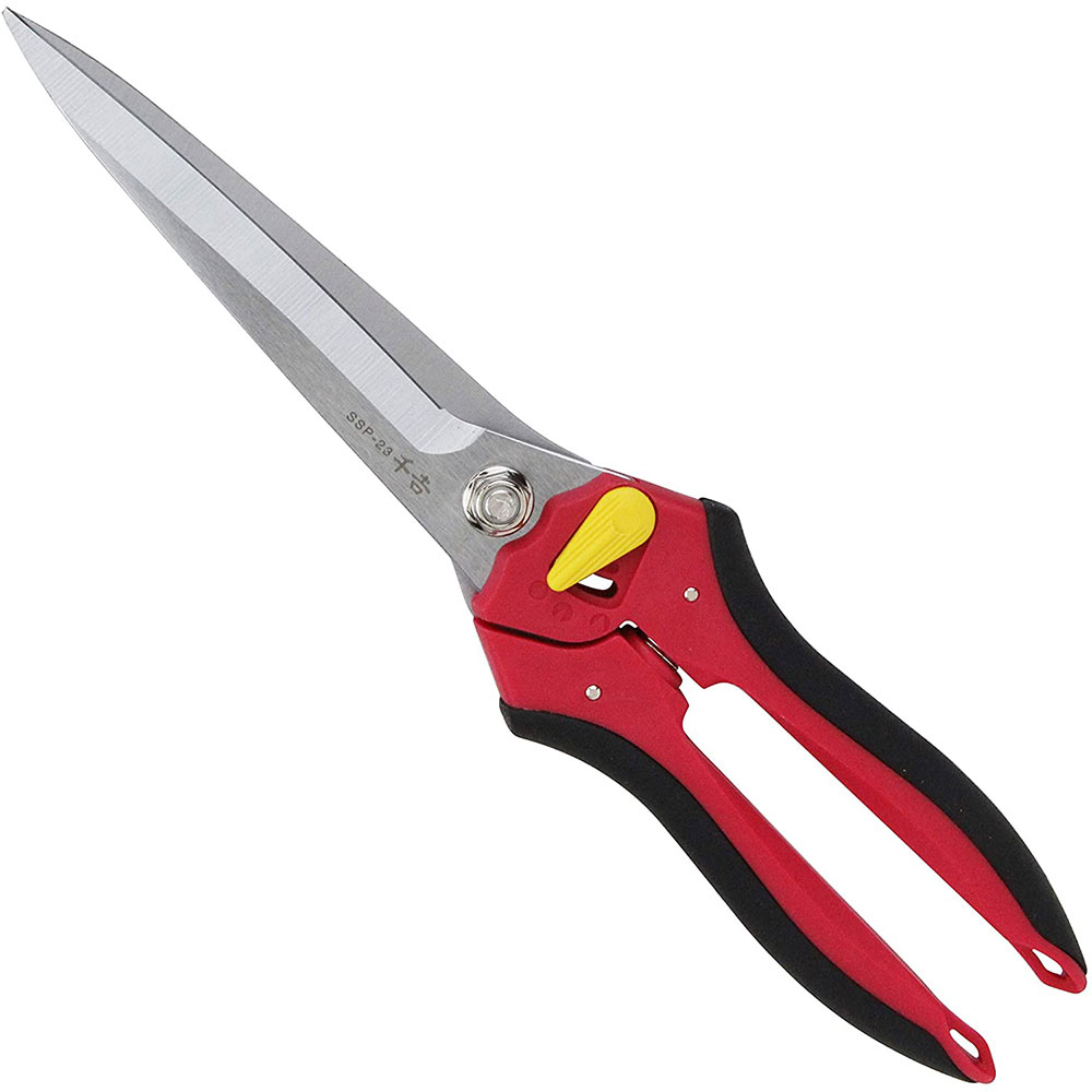 【ポイント3倍 12/3~12/11】 千吉 藤原産業 園芸鋏 ロング刃 260mm SSP-23 園芸鋏 剪定 整枝 フッ素コート クロームメッキ SK5鋼 ...