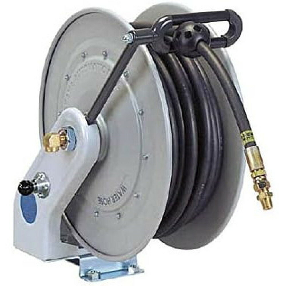 【1/9 20時〜 抽選で最大100%ポイントバック】 ハタヤ HATAYA NWSC-HP102 高圧水用ホースリール 自動巻 屋外用 10m 内径6.4mm 外径13.3mm ラバー