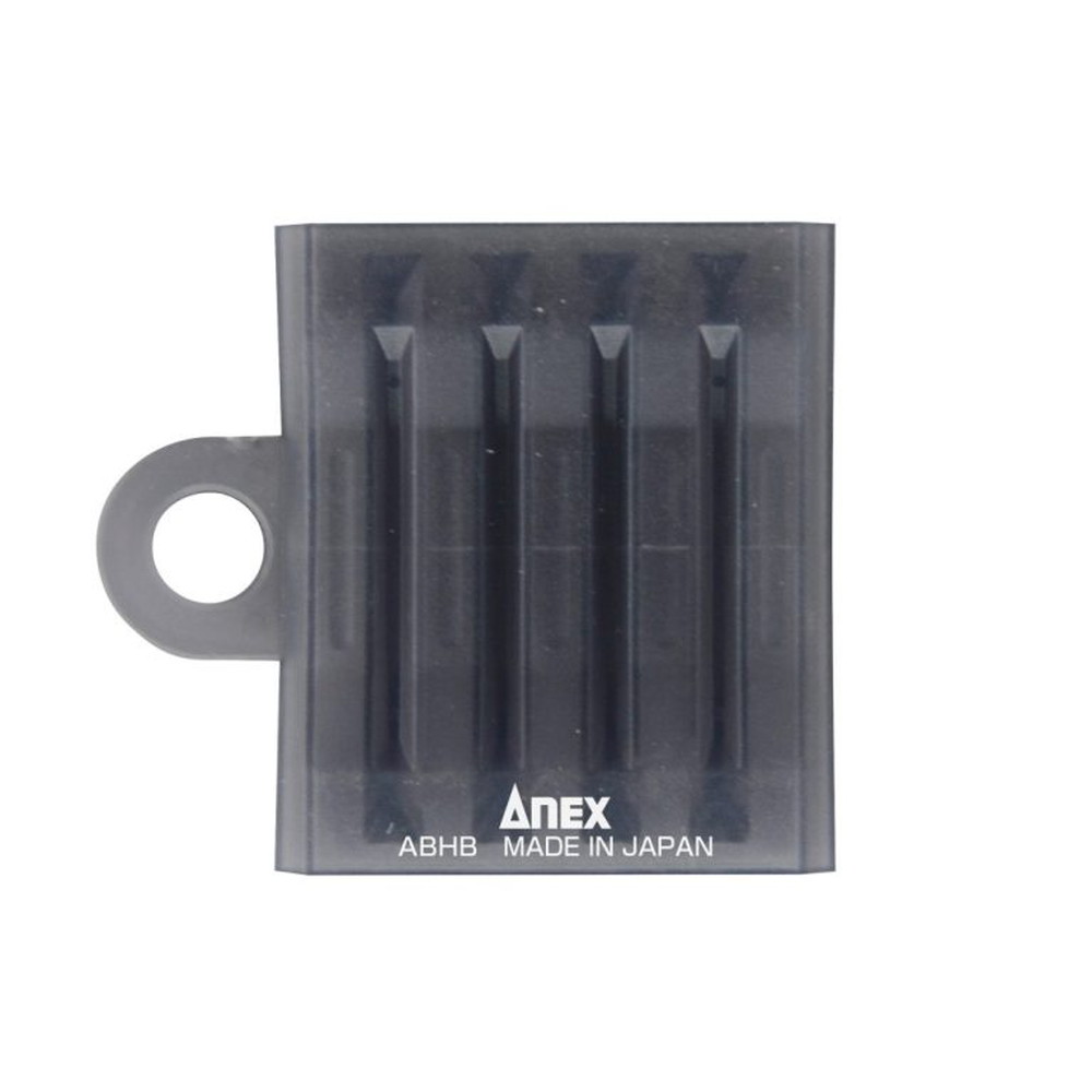 商品情報 メーカー名 ANEX(アネックス) 品番 AN-ABHB-5CK 商品説明 【特徴】 ビットの持ち運びに便利。工具箱内の収納でもビットがバラバラにならずに便利 広い開口部でビットが差し込みやすい 対辺6.35mm六角軸ビット5本収納できます 【仕様】 メーカー品番:ABHB-5CK 対応サイズ:対辺6.35mm六角軸 材質:TPE パッケージサイズ（mm）:150×70×15 商品重量（g）:16 関連商品ANEX ビットホルダー5本組クリアホワイト H6.35mm対応 AB...ANEX 超短ツール用超短ボックスビットH5mmx25 AK-51BP...ANEX 超短ツール用超短ボックスビットH5.5mmx27 AK-51...580円550円550円ANEX 超短ツール用超短ボックスビットH6mmx27 AK-51BP...ANEX 超短ツール用超短ボックスビットH7mmx27 AK-51BP...ANEX 超短ツール用超短ボックスビットH8mmx28 AK-51BP...550円550円550円ANEX 超短ツール用超短ボックスビットH9mmx29 AK-51BP...ANEX 超短ツール用超短ボックスビットH10mmx30 AK-51B...ANEX 超短ツール用超短ボックスビットH11mmx30 AK-51B...550円550円550円ANEX 超短ツール用超短ボックスビットH12mmx30 AK-51B...ANEX 超短ツール用超短ボックスビットH13mmx30 AK-51B...ANEX ビットホルダー10本組タイプ H6.35mm対応 ABH-1...550円550円510円