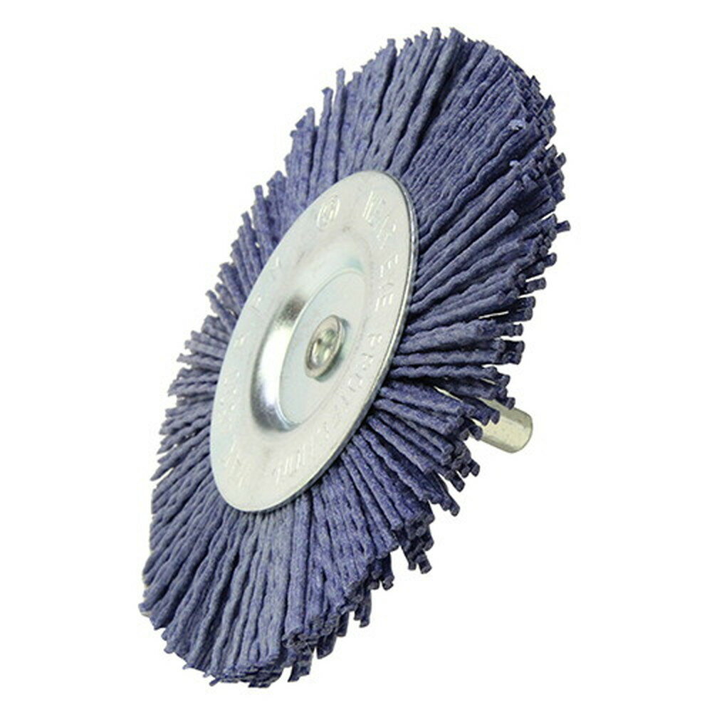 SK11 六角軸ナイロンブラシ細目 100MM - 150 鉄 サビ落とし 塗装はがし 研磨 表面研磨 6.35mm六角軸 インパクトドライバー 電気ドリル ワンタッチ装着