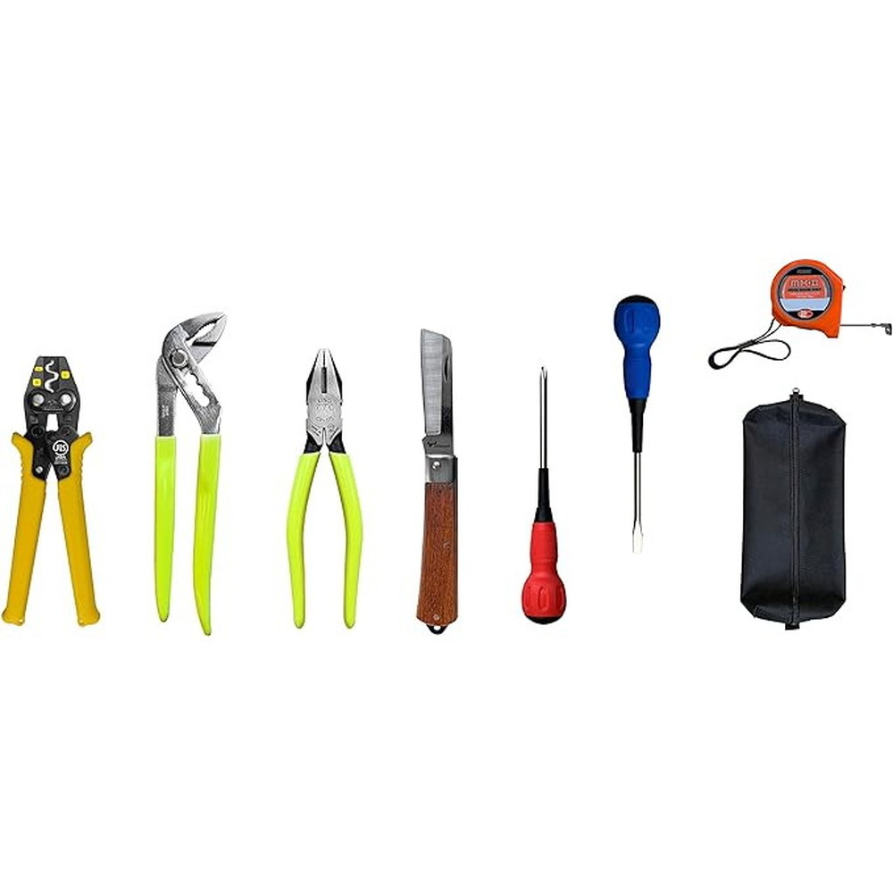 ツノダ TSUNODA 電気工事士技能試験工具セット 8点セット 圧着工具 小 TS-E02S