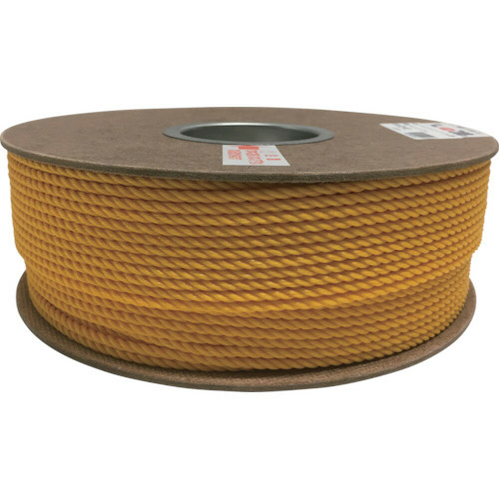 【200円OFFクーポン配布中 11/18~11/27】 ユタカメイク ポリエチレンロープドラム巻 4mm×200m イエロー PRE-80 結束 固定 梱包 屋外用 軽量