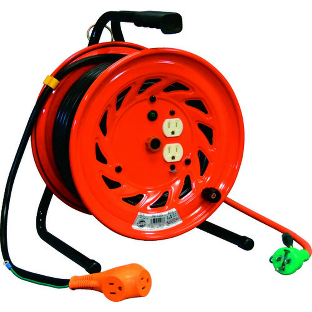 【1000円OFFクーポン配布中 11/18~11/27】 日動工業 NICHIDO 電工ドラム びっくリール アース付 30m RN..