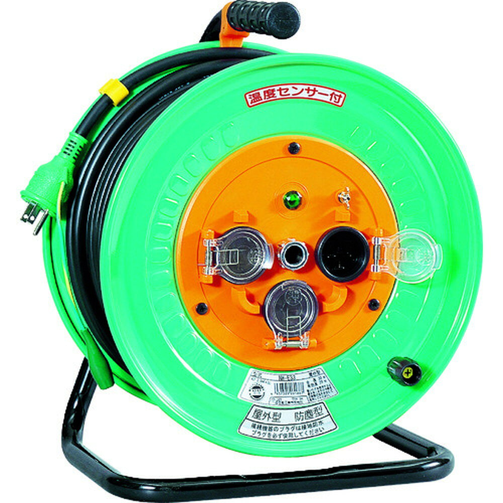 【1000円OFFクーポン配布中 11/18~11/27】 日動工業 NICHIDO 電工ドラム 屋外型 アース付 30m NW-E33
