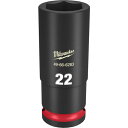 【抽選で最大100%ポイントバック エントリー受付中】 milwaukee SHOCKWAVE IMPACT DUTY ディープ インパクト ソケット 1/2インチ 12.7mm角 22mm 49-66-6283 ミルウォーキー 車 自動車 整備 工具
