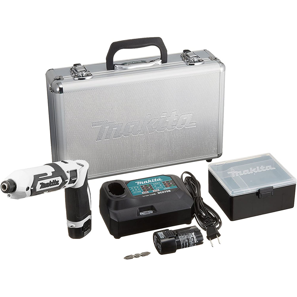 マキタ makita ペン型 インパクトドライバー TD022DSHXW 白 バッテリ2本・充電器付 小型 インパクト 電動インパクトドライバー 電動ドライバー バッテリー式 リチウムイオンバッテリー 軽量 ペン型 手回し