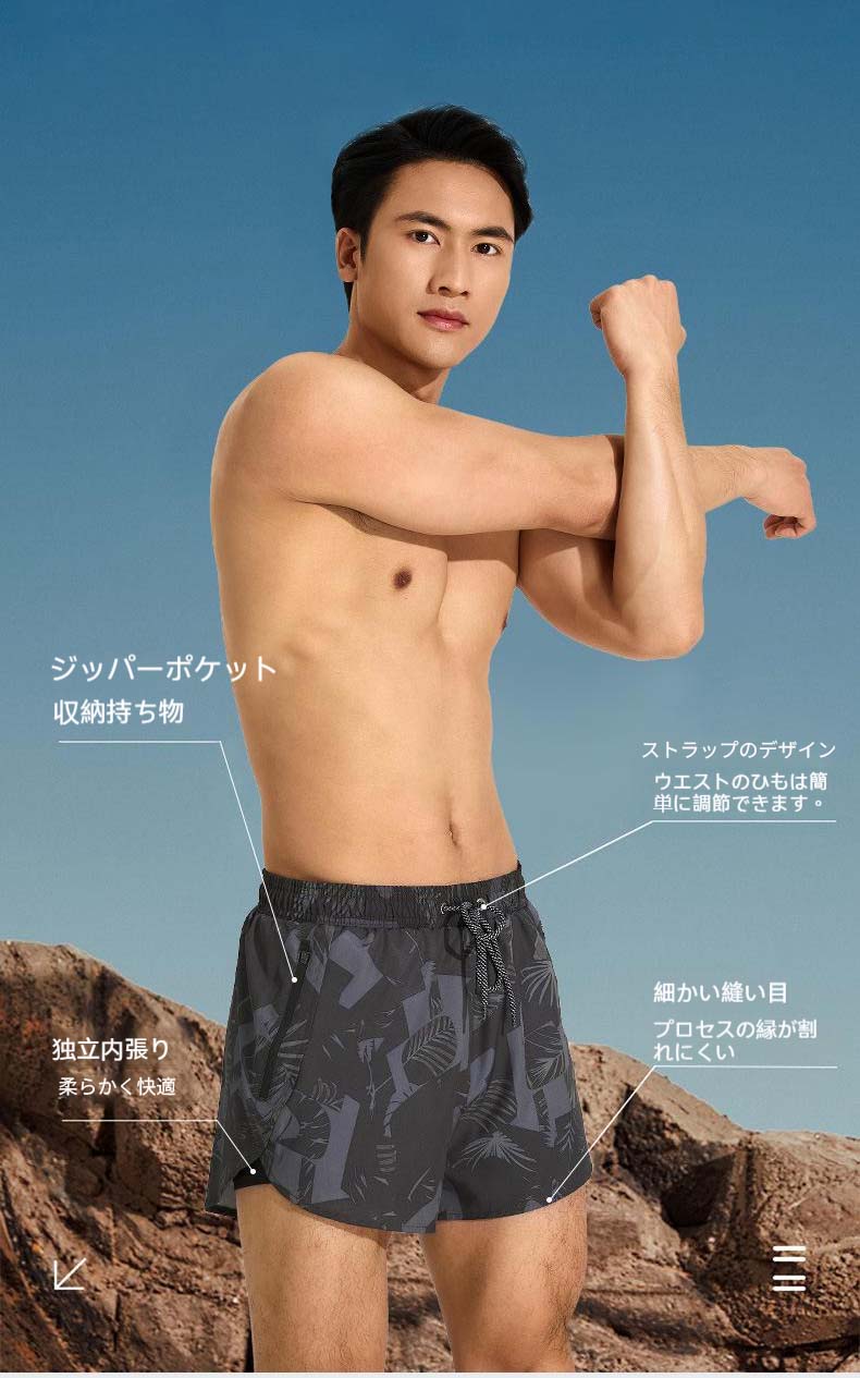 水着 メンズ サーフパンツ 海パン サーフショーツ ボードショーツ ハーフパンツ インナー ラッシュガード 大きいサイズ ショート 膝上丈 ひざ上丈 プール 海 海水浴 サーフィン サウナM L XL 2XL 3XL 4XL