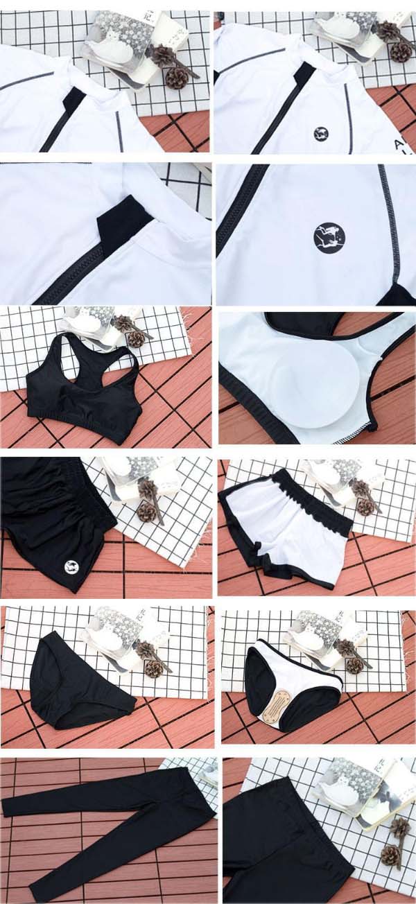 5点上下セット 水着 レディース 体型カバー セパレート ラッシュガード セット フィットネス ラッシュガード 女の子 ショートパンツ オトナ女子 露出控えめ 大人 可愛い かわいい 20代 30代 40代 50代