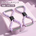 ストレッチバンド フィットネスバンド エクササイズ チューブ 肩こり防止用 肩甲骨 背筋 最適 滑り止め 水洗い可能 肩こり防止 姿勢矯正 筋力増強 猫背矯正 自宅 ダイエット エクササイズ シェイプアップ 筋力 握力
