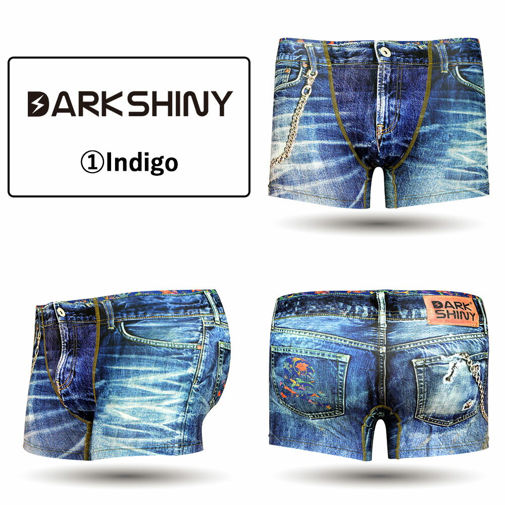 ＼クーポンで15%OFF／ ボクサーパンツ メンズ DARKSHINY シンプル デニム 2026 プ...