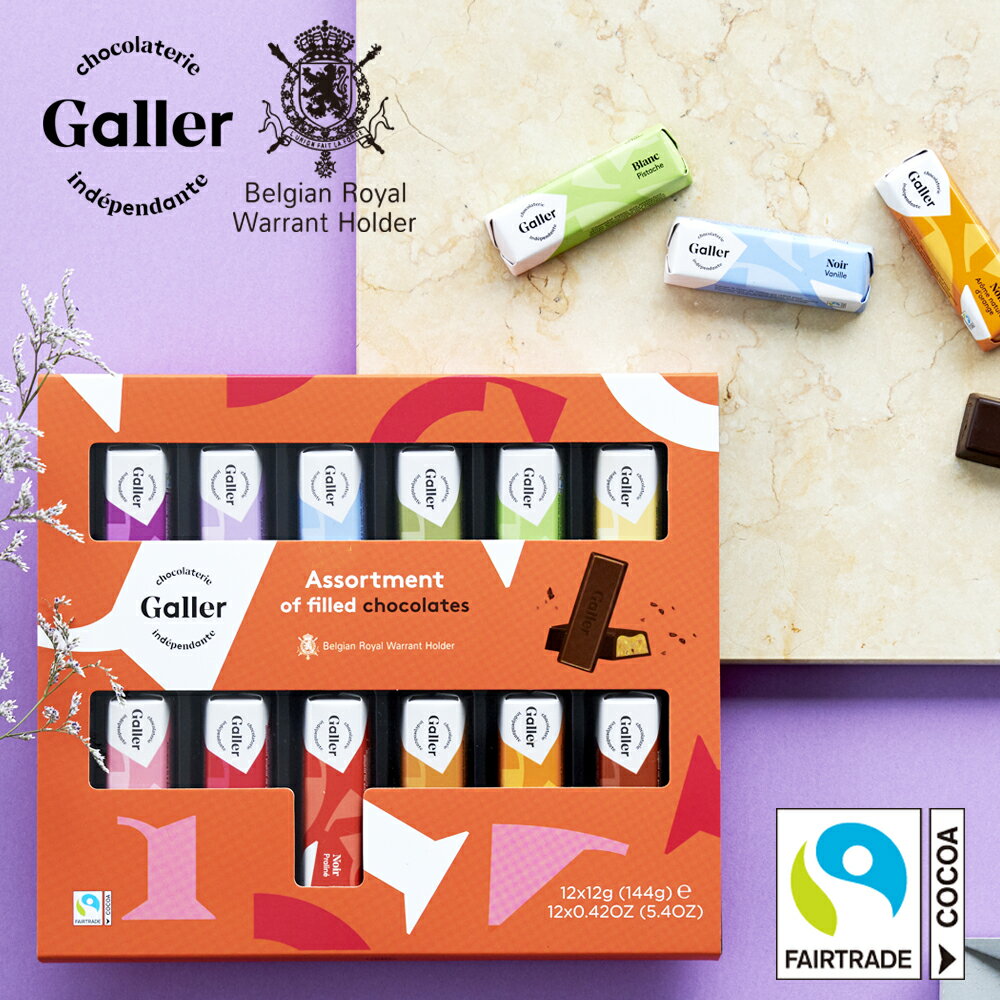 バレンタイン チョコ ベルギー王室御用達 ガレー公式 ミニバー12個入【 バレンタインデー 2021 チョコレート 詰め合わせ 義理チョコ 会社 職場 個包装 小分け ガレー 】