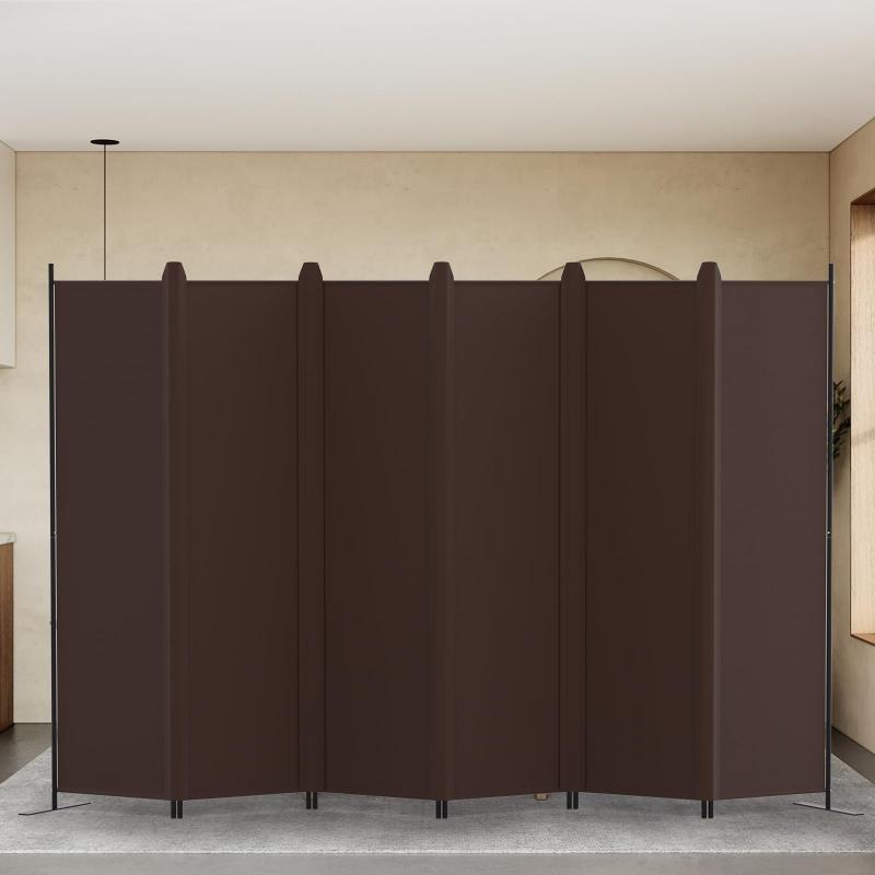 KELIXU パーテーション 間仕切り 6連 自立式 衝立 カバーストリップ付き 高さ1.8m×幅3m 布タイプ 折りたたみ 仕切りパネル 軽量 クロスパーテーション 目隠し 屏風 おしゃれ 組み立て簡単 部屋