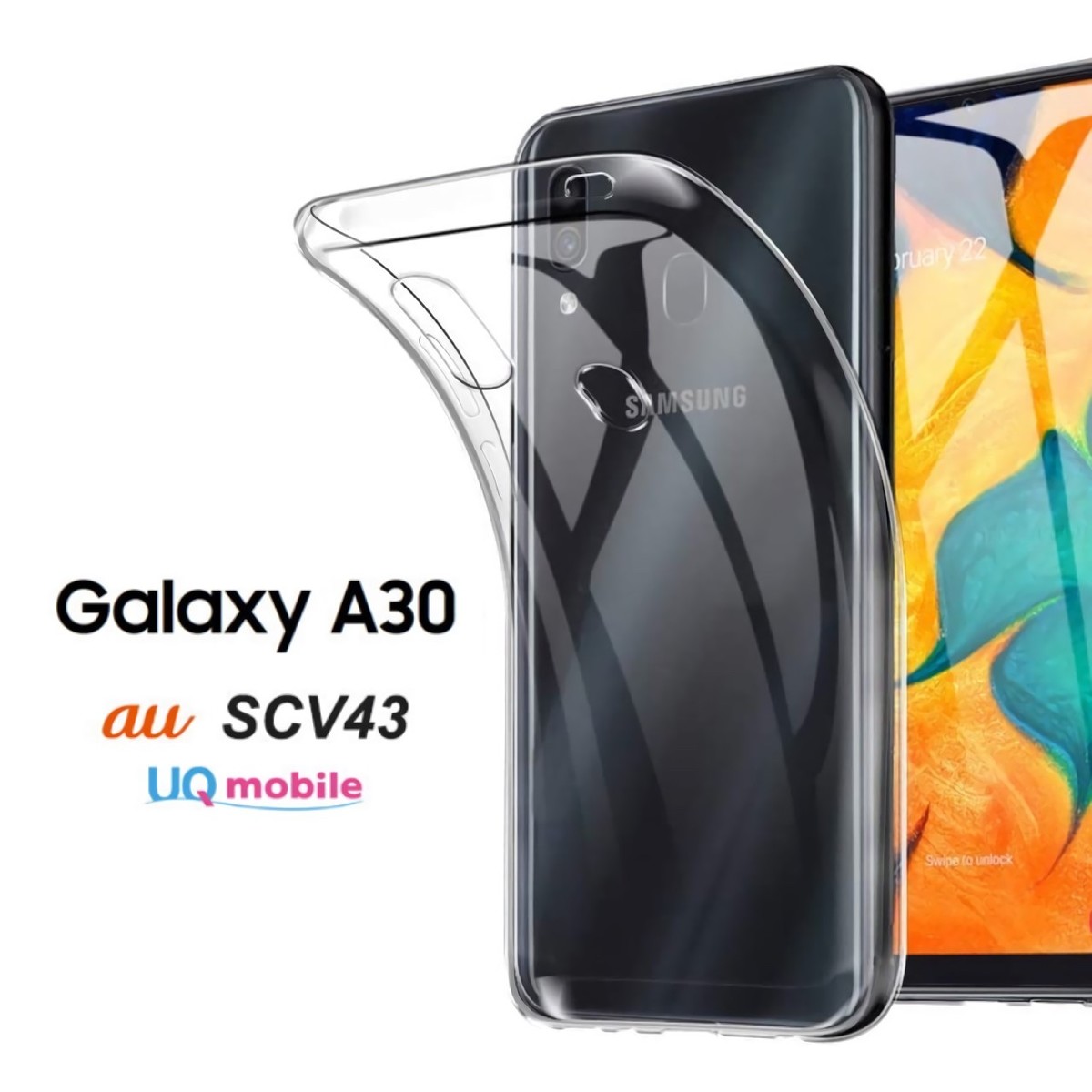 Samsung Galaxy A30 SCV43 専用透明ケース 