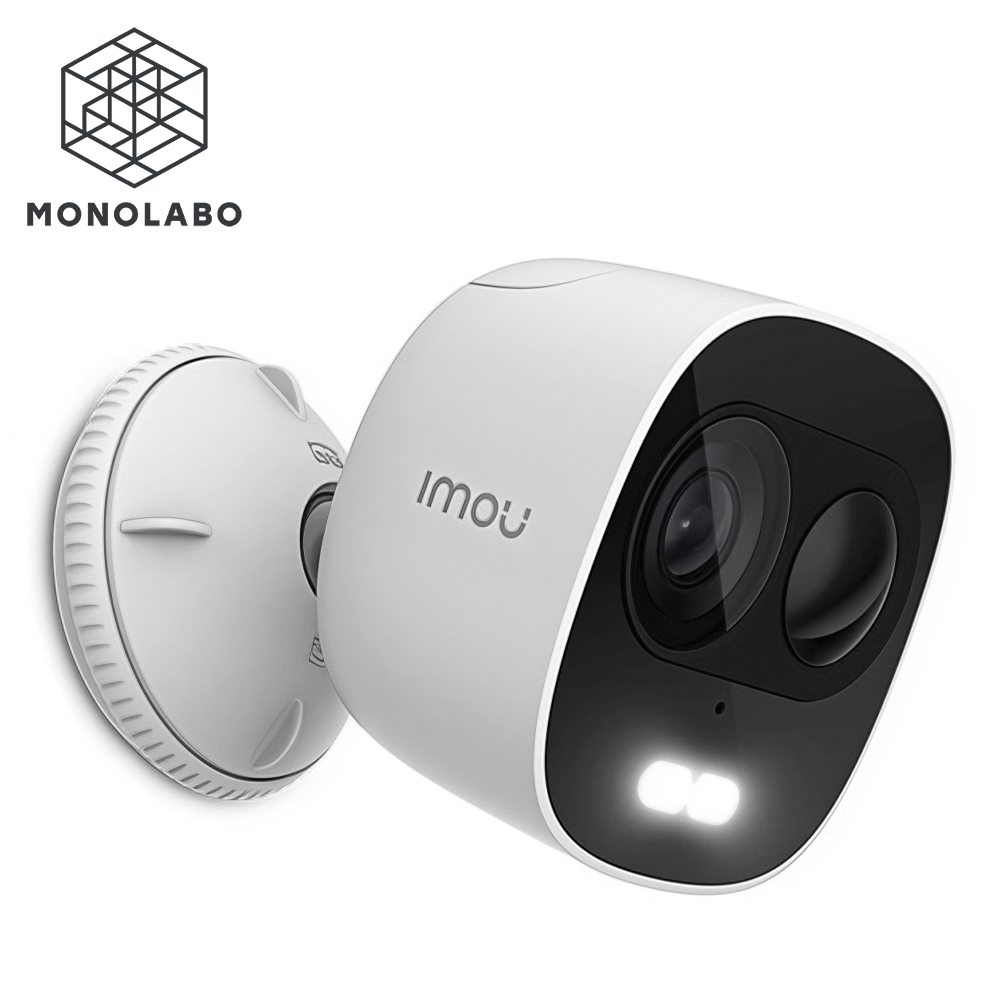 Imou LOOC 1080PWi-Fiネットワークカメラ スポットライトと サイレンで不審者を撃退！ 1080PフルHD画質の ライブビデオと録画が可能。 200万画素 1/2.7インチプログレッシブCMOSを搭載し、 1080PフルHD画質による鮮明なライブビデオと録画に対応します。 さらに、警報機能では、内蔵スポットライトと110dBセキュリティサイレンで 不審者が自宅に侵入する前に威嚇し、不審者の侵入を未然に防ぐことができます。 スポットライトとサイレンで不審者を威嚇 ■ 警報機能 ■ 人感センサー ■ 双方向通話 ■ IP65準拠の防塵防滴設計 ■ クラウド録画（有料） ● 1080PフルHD画質 Imouシリーズ 屋外用Wi-Fiネットワークカメラ 200万画素高品質センサーは昼夜を問わず鮮明なライブビデオを映し出します。 ● 水平111度の広角レンズを採用し、カメラ1台で広範囲の撮影に対応します。 ● 警報機能搭載 内蔵スポットライトと110dBセキュリティサイレンで、不審者を音と光で威嚇します。 ? 人感センサーによる侵入検知 ? 110dBセキュリティサイレン ? 異常音検知時の通知機能 ● 夜間撮影対応 最大約10mまで照射可能な赤外線LEDを搭載し、夜間や暗所での撮影にも対応します。 ● 双方向通話 エコーキャンセル機能を備えたマイクと内蔵スピーカーで、家族や来訪者との会話や警告が可能です。 ● 様々なシーンで IP65準拠の防塵防滴設計により、玄関先、店舗入口、駐車場などの屋外環境へ設置できます。 ● 動体検知・通知機能 画面上で動きを検知すると、録画と同時にスマートフォンへ通知します。 ● 多様なストレージ 映像はMicroSDカードへの録画、またはImouクラウド（別途契約）に保存できます。 ● Imouクラウド アラーム通知、ライブ映像の確認、ファームウェア更新などをアプリから操作できます。 ● アドバンスドH.265ビデオコーデック H.264と同等の映像品質を維持しながら、ネットワーク帯域とストレージ使用量を約50％削減します。 ● 簡単設定 P2P機能により複雑な設定は不要。 電源を入れ、Imou Appをダウンロードし、カメラのQRコードを読み取るだけでWi-Fi接続が可能です。 イメージセンサー 1/2.7インチ Progressive CMOS 解像度 200万画素（1920×1080） 焦点距離 2.8mm（固定レンズ） 撮像角度 111°（水平）、58°（垂直）、133°（対角） 赤外線LED照射距離 最大10m Wi-Fi 2.4GHz IEEE802.11b/g/n 通信距離 最大100m（オープンフィールド） 対応アプリ IMOU App（iOS / Android） 記録媒体 MicroSDカード（最大128GB） ビデオ圧縮方式 H.265 フレームレート 25/30fps デジタルズーム 最大16倍 音声 内蔵マイク＆スピーカー 通知機能 動体検知（検知エリア設定可能）、人感センサー（PIR） 電源 DC 5V / 2A 消費電力 最大6.0W 使用環境 -20～50度、湿度95％以下 本体サイズ 約75×84×97.7mm 重量 約308g 防水・防塵 IP65 その他機能 110dBサイレン＆スポットライト内蔵、リセット / WPSボタン 認証 工事設計認証（T D18-0100018、R 018-180416）、CE、 FCC、 UL 付属品 カメラ本体×1クイックスタートガイド×1USBアダプタ×1簡易設置ボード×1設置用型紙×1取付用ネジパック×1USBケーブル×1 ※本製品は防犯・監視を目的とした機器ですが、犯罪・事故の発生を完全に防ぐものではありません。 ※動体検知や人感センサーは、周囲の温度変化や光の反射、揺れる植物等に反応する場合があります。すべての侵入を完全に検知することを保証するものではありません。 ※設置場所の電波状況によっては、ライブ映像の遅延や録画の途切れが発生する場合があります。 ※本製品の設置・設定にはWi-Fi（インターネット）環境およびスマートフォンまたはタブレットが必要です。 ※Wi-Fiは2.4GHz帯のみ対応しています。5GHz帯には対応しておりません。 ※クラウド録画サービスは別途契約が必要です。 ※録画時間は使用環境、設定内容、SDカード容量などにより異なります。 ※アプリの画面表示はバージョンにより異なる場合がございます。 ・　掲載画像はイメージであり、実際の製品とは多少異なる場合があります。 ・　パッケージや個装形態は入荷時期によって変更となる場合があります。 ・　製品の仕様は品質の向上・改善のため、予告なく変更となる場合があります。