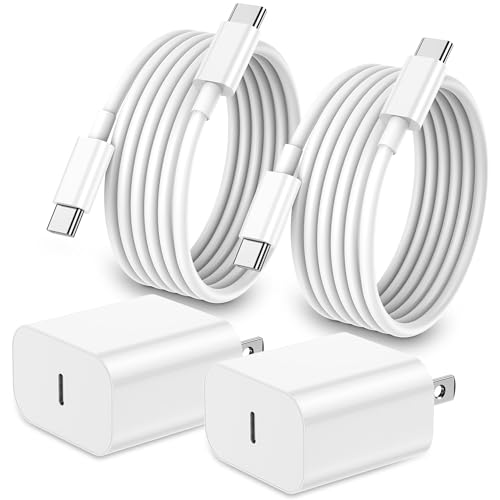 iPhone16 iPhone17 充電器 タイプc 充電器 type-c 20W PD 急速充電器 2個セット[MFi認証品/PSE認証済み] USB C-タイプc 充電ケーブル 2M付き usb-c コンセント式電源アダプター iPhone 16/15/Pro/max/iPad Pro/AirPods その他type-c 機器対応（ホワイトX2）