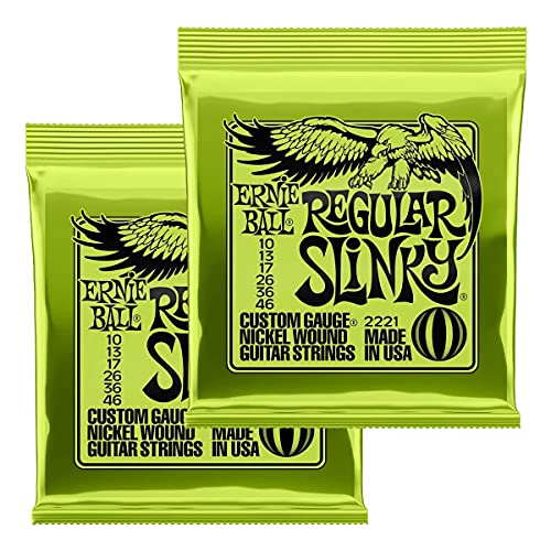 ERNIE BALL アーニーボール エレキギター弦 REGULAR SLINKY 2221 レギュラー・スリンキー (10-46) 2Set Pack