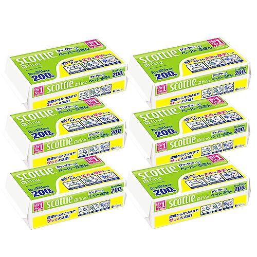 キッチンペーパー 400枚(200組) 6個 スコッティ サッとサッと (まとめ買い)