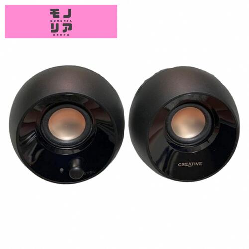 Creative Pebble ブラック 音声入力 ピンプラグ/電源 USB 接続 / 45度 上向きスピーカー 低音パッシブ..