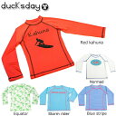 ラッシュガード キッズ 長袖 水着 RLS010116 8才 ducksday 男の子 女の子 ボーイズ ガールズ 海水浴 プール ベルギー