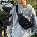 THRASHER ボディバッグ ウエストバッグ ボディ バッグ スラッシャー THR-285 ボディバック ワンショルダー サブバッグ 軽量 メンズ レディース ブラック 黒 鞄 シンプル おしゃれ ブランド THR-285(4)