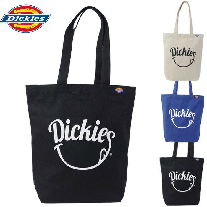 Dickies ディッキーズ バッグ トートバッグ キャンバス SMILE2 キャンバストート レディース メンズ ホワイト/ネイビー/ブラック 14583700 スマイルロゴ 手提げ おしゃれ ブランド かわいい 通勤 通学 A4 学生 カジュアル コットン