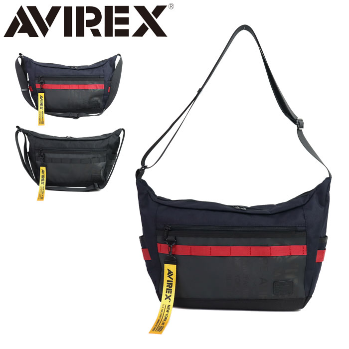 Rakuten - AVIREX アヴィレックス ショルダーバッグ 斜めがけバッグ 横型 メンズ バッグ ブラック ネイビーレッド AVX602 斜めがけ 撥水 ミリタリー おしゃれ ショルダー アウトドア ブランド フェス 旅行 トラベル 通勤 通学 プレゼント