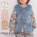 OCEAN&GROUND オーシャンアンドグラウンド スリーパー ベビー 冬 キッズ ロング フリース 1221702 ワッペン 子供 赤ちゃん ふわふわ おく...
