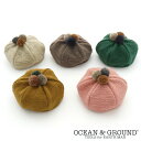 OCEAN&GROUND オーシャンアンドグラウンド 帽子 ベレー帽 キッズ ベビー 1223003 ポンポンベレー S M ポンポン ニットキャップ ベレー ニット 子供 おしゃれ 秋冬 赤ちゃん かわいい 新生児 女の子 保育園 幼児 園児 小学生 メール便