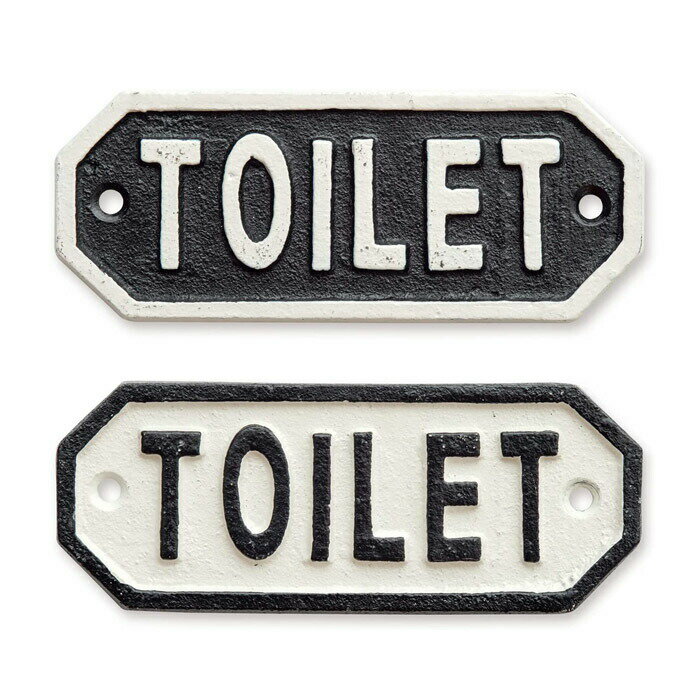 ドア サインプレート アメリカン アイアン TOILET アイアンサイン ホワイト ブラック トイレット 女性 ..