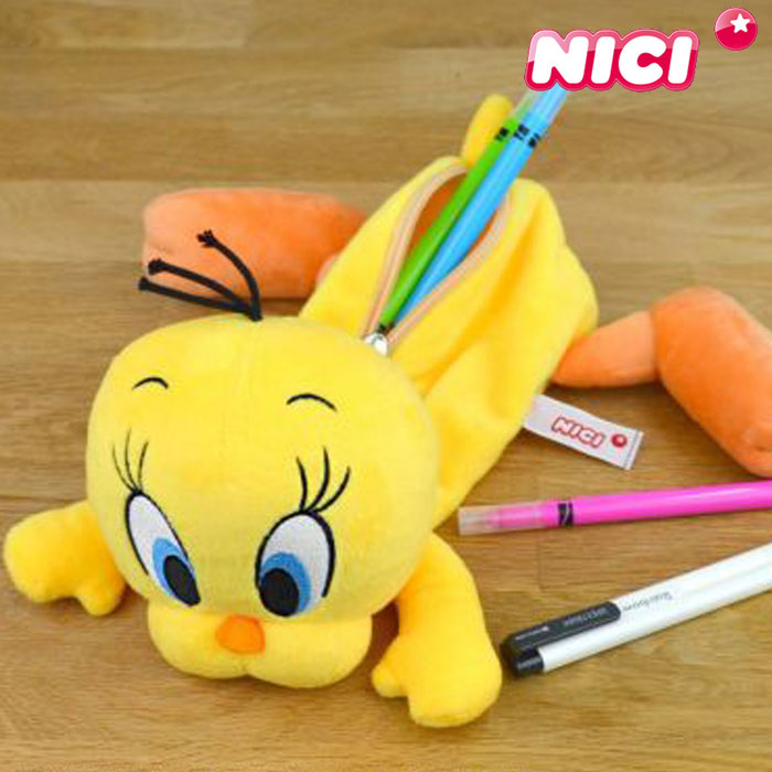 樂天商城 - nici ペンケース ペンポーチ ニキ フィギュアペンポーチ ルーニー テューンズ トゥイーティー LOONEYTUNES TWEETY ステーショナリー 文具 ドイツ キャラクター フィギュアポーチ 女の子 高校生 メイクポーチ 筆箱 筆入れ おしゃれ