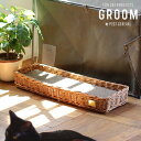 爪とぎ 猫 ケース 爪とぎバスケット ラタン 収納 爪とぎケース 爪とぎ入れ 入れ物 爪みがき 爪研き バスケット 段ボール入れ インテリア 猫用爪とぎ 爪とぎ収納 猫用 ペット用 かご ナチュラル 天然素材 アジアン(4)