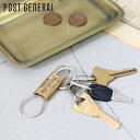 キーホルダー 金具 キーリング アクセサリー ポストジェネラル POST GENERAL ブラス ダミーキー付き キーホルダーウィズビンテージキー バッグチャーム ヴィンテージ風 自転車 車 家 キー 鍵 カラビナ ストラップ キーチェーン(4)